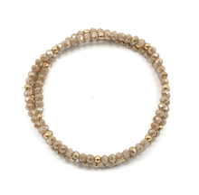 Load image into Gallery viewer, OG Shimmer Bracelet Stack in Champagne + Gold Filled
