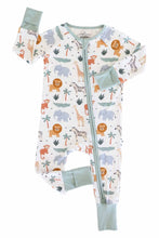 Load image into Gallery viewer, Safari Snuggles Convertible Zip Romper