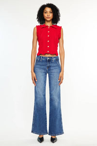 Ita Mid Rise Wide Flare Jeans (Petite)