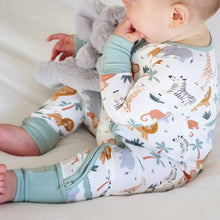 Load image into Gallery viewer, Safari Snuggles Convertible Zip Romper