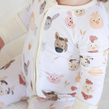 Load image into Gallery viewer, Barnyard Buddies Convertible Zip Romper