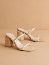 Load image into Gallery viewer, Margaret Rattan Heel Beige