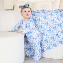 Load image into Gallery viewer, Betsy's Blooms Ruffle Zipper Footie