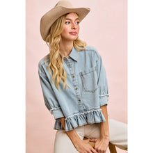 Load image into Gallery viewer, Kenzi Denim Button Up Shirt