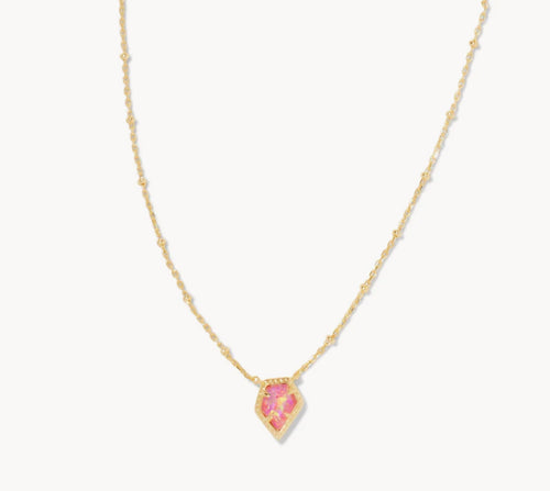 Framed Tess STLT Gold Luster Rose Pink Opal