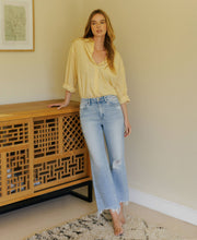 Load image into Gallery viewer, Ezra Crop H. Rise Slim Wide Leg Jean