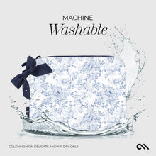 Load image into Gallery viewer, Case-Mate Something Navy Bow Crinkle Makeup Bag