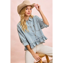 Load image into Gallery viewer, Kenzi Denim Button Up Shirt