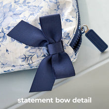 Load image into Gallery viewer, Case-Mate Something Navy Bow Crinkle Makeup Bag