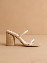 Load image into Gallery viewer, Margaret Rattan Heel Beige