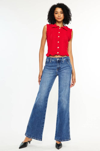 Ita Mid Rise Wide Flare Jeans (Petite)