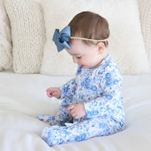 Load image into Gallery viewer, Betsy's Blooms Ruffle Zipper Footie
