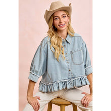 Load image into Gallery viewer, Kenzi Denim Button Up Shirt