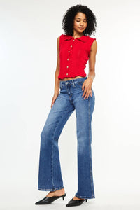 Ita Mid Rise Wide Flare Jeans (Petite)