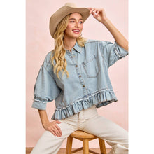 Load image into Gallery viewer, Kenzi Denim Button Up Shirt