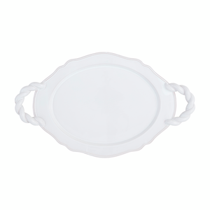 Twisted Handle Ceramic Platter