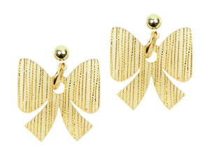 Gold Bow Earring