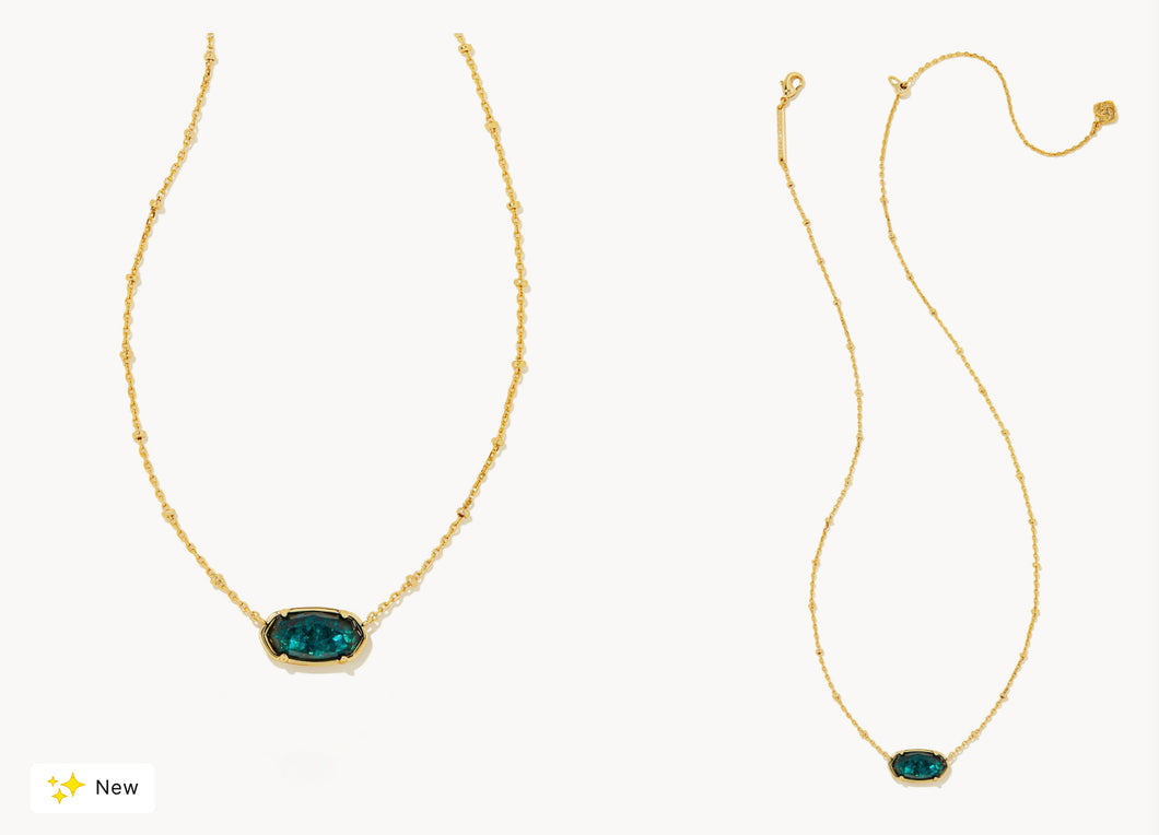Elisa Gold Pendant Necklace Faceted