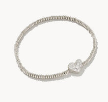 Load image into Gallery viewer, Ari Pave Crystal Heart Stretch Bracelet